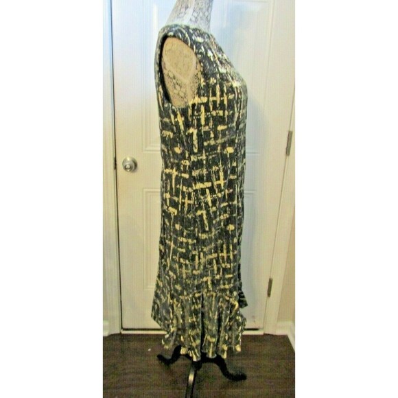 Ieena Mac Duggal Dress Black Gold Metallic Sleeveless Cocktail Midi NWT $380 12 - Picture 5 of 9